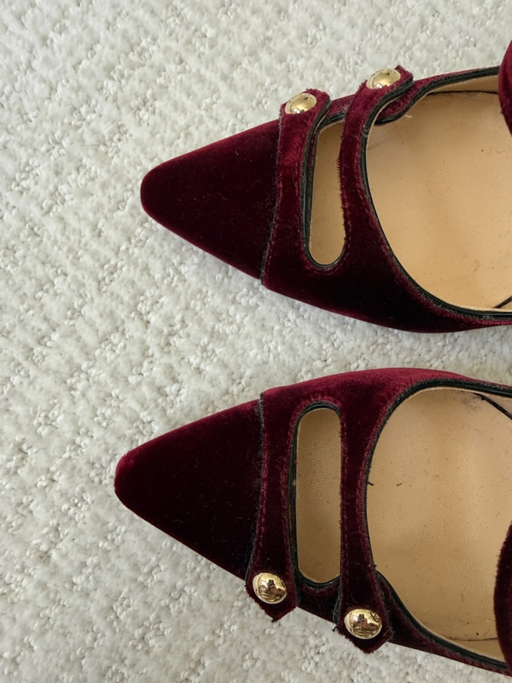 Jimmy Choo Burgundy Velvet Pointed-Toe Heels - Picture 5 of 5